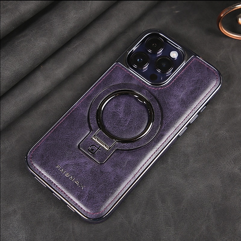 Phone Case For iPhone 16 15 14 Pro Max Plus 13 12 Pro Max Back Cover Magnetic Adsorption with Stand Holder Magnetic Full Body Protective Retro TPU PU Leather 2026 - $23.99 –P17