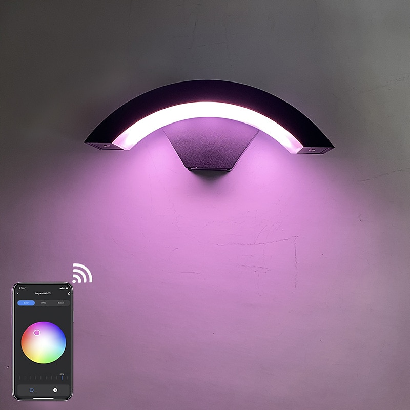 led φωτιστικό τοίχου εσωτερικού/εξωτερικού χώρου rgb φωτιστικό τοίχου 3000k εσωτερικό φωτιστικό τοίχου tuya app alexa control αδιάβροχο ip65 φωτιστικό τοίχου εξωτερικού χώρου 85-265v 2026 - $99.99 –P2