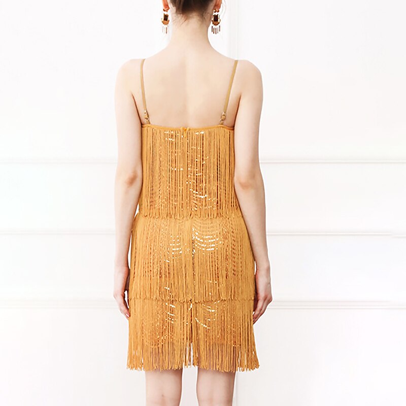 Balli latino-americani Balli da sala Abito Nappa Colore Puro A fantasia Per donna Prestazioni Addestramento Senza maniche Alto Poliestere del 2026 a $55.99 –P4