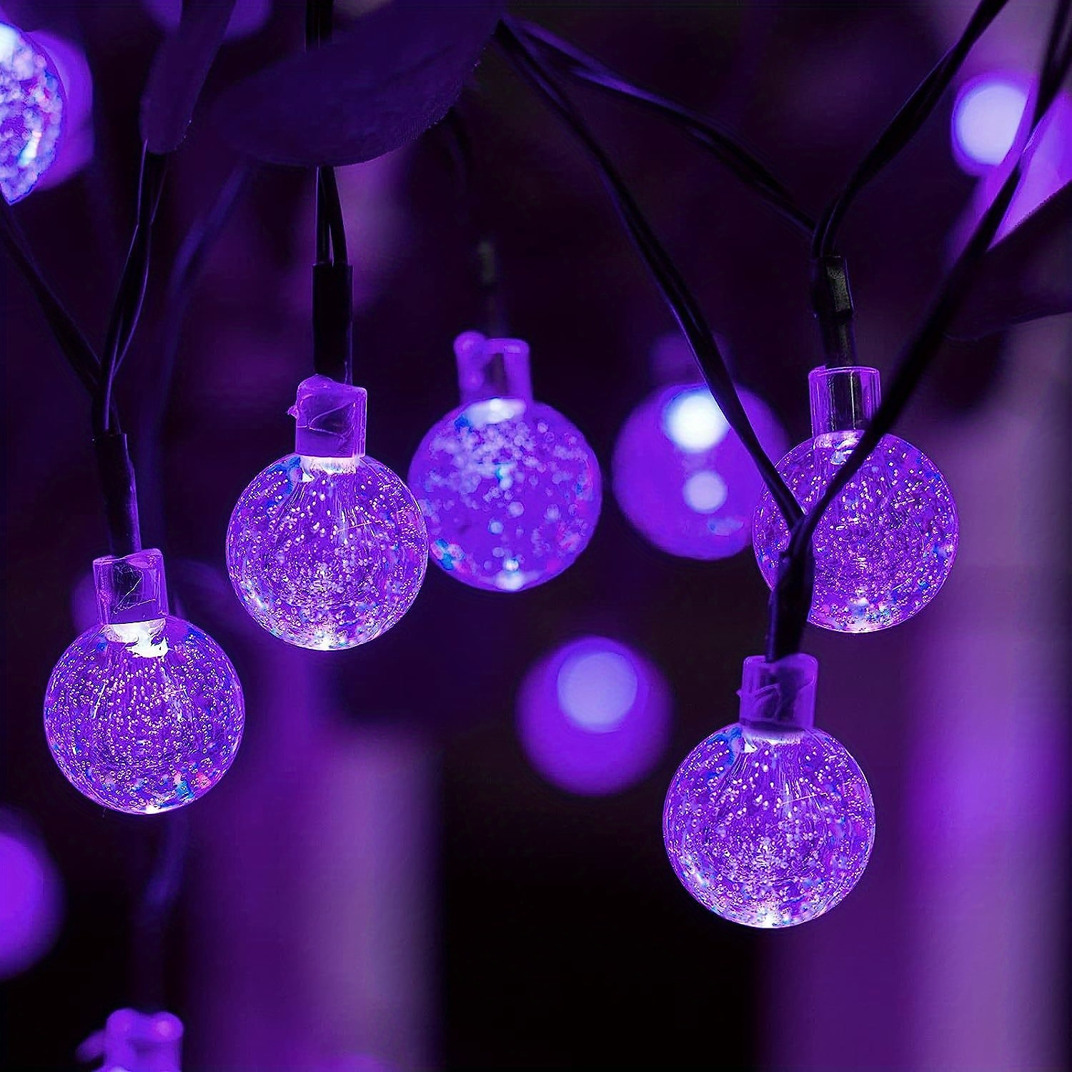 Led Solar Bubble Sfera Di Cristallo Viola Stringa Luminosa Da Esterno Impermeabile Da Cortile Per Decorazioni Natalizie Di Halloween Da Esterno del 2025 a $20.99 –P3