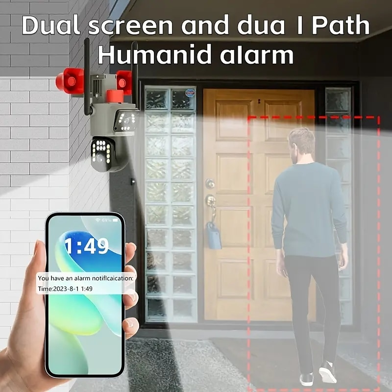 EVKVO 5MP Dual Lens Wireless Security Cameras 10X Digital Zoom Color Night Vision 2-way Audio PTZ Remote Control Auto Tracking Preset Points & Cruise Functions For Home Security 2025 - $91.99 –P6