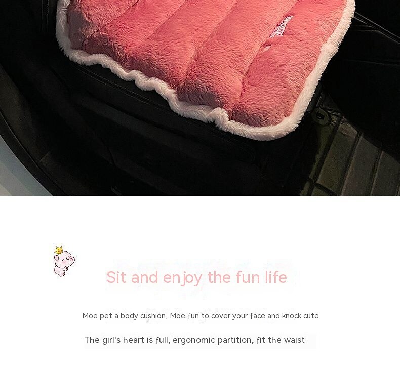 Car Seat Cushion Winter Plush Seat Cushion Universal Car Cushion Winter Car  Pig Cartoon Increase Height And Warmth, Home Stool Warm Cushion - Temu