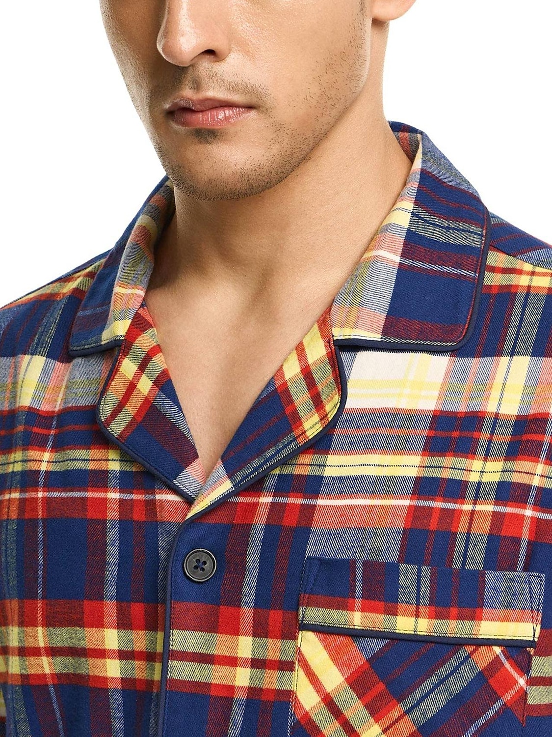 Homens Loungewear Roupa de Dormir Conjunto de Pijama Top e calça de pijama 2 Peças Xadrez à moda Casual Conforto Casa Diário Algodão Conforto Lapela Manga Longa Camisa Social Calça Com Cordão Cintura de 2025 por $30.99 –P6