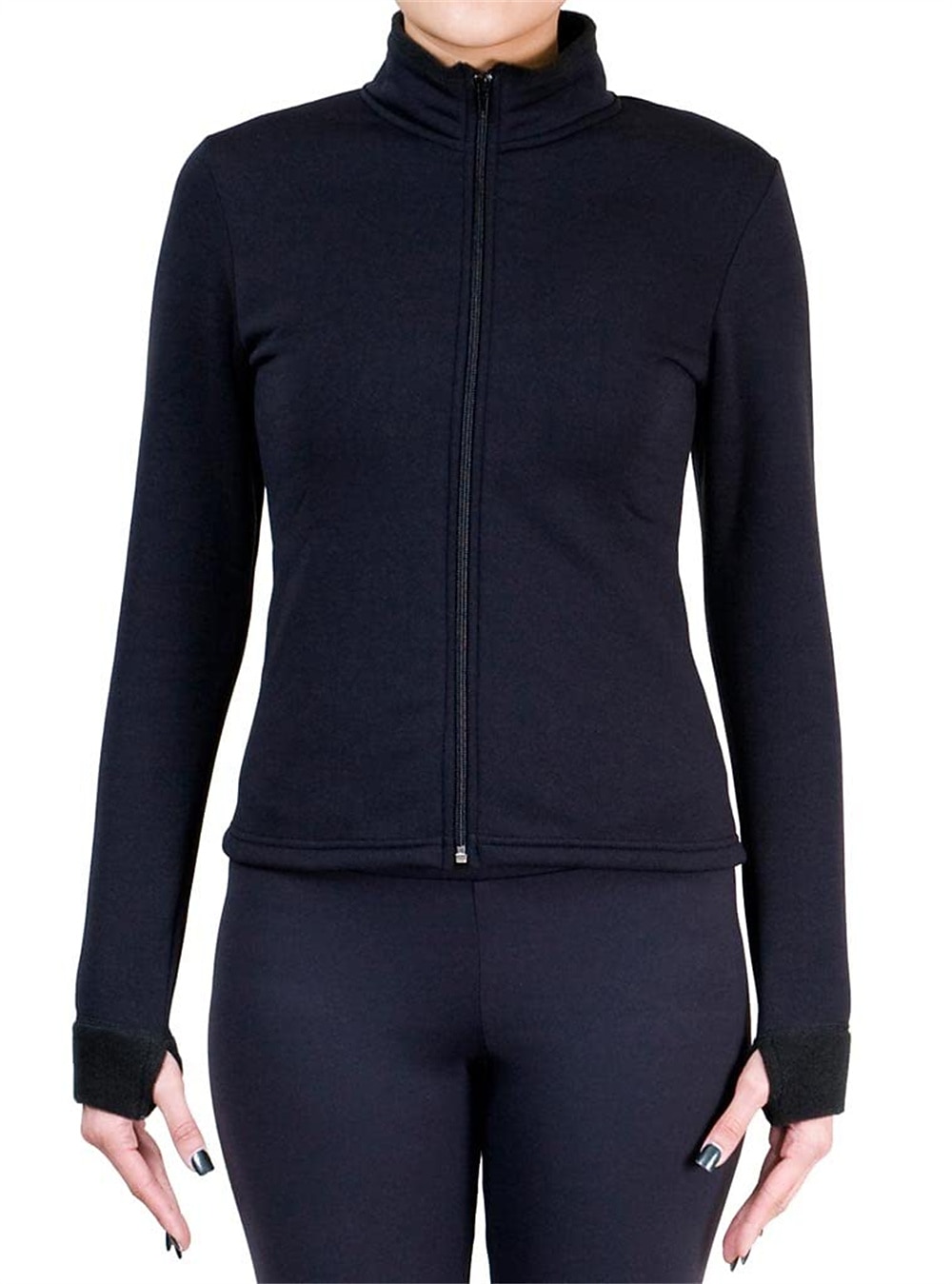 Figure Skating Fleece Jacket Women's Girls' Ice Skating Jacket Top White Yellow Pink Thumbhole Stretchy Training Competition Skating Wear Thermal Warm Crystal / Rhinestone Long Sleeve Ice Skating 2025 - Kč1619 –P10