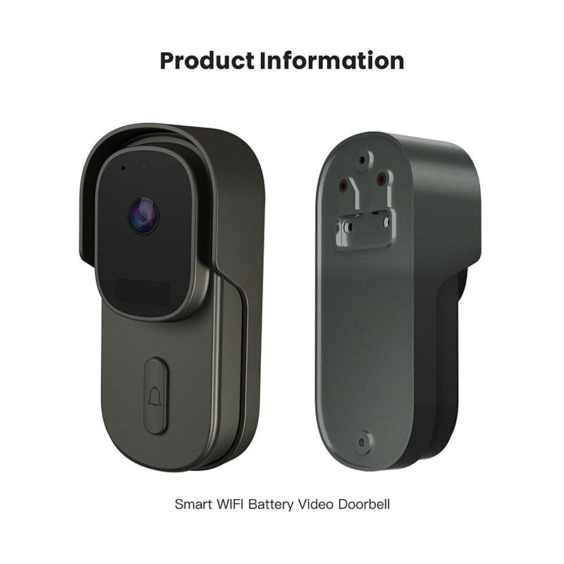 tuya smart home video deurbel 1080p camera buiten draadloze wifi deurbel waterdicht huis beveiliging smart lifefor alexa/google home 2025 - $81.99 –P10