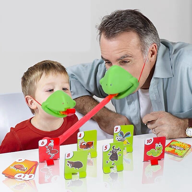 צפרדע פה לשון משחק לוח צעצועים נושבת מוזיקה מסכת לטאה זיקית אבזרי משחק פאזל הורה-ילד 2025 - $16.99 –P2
