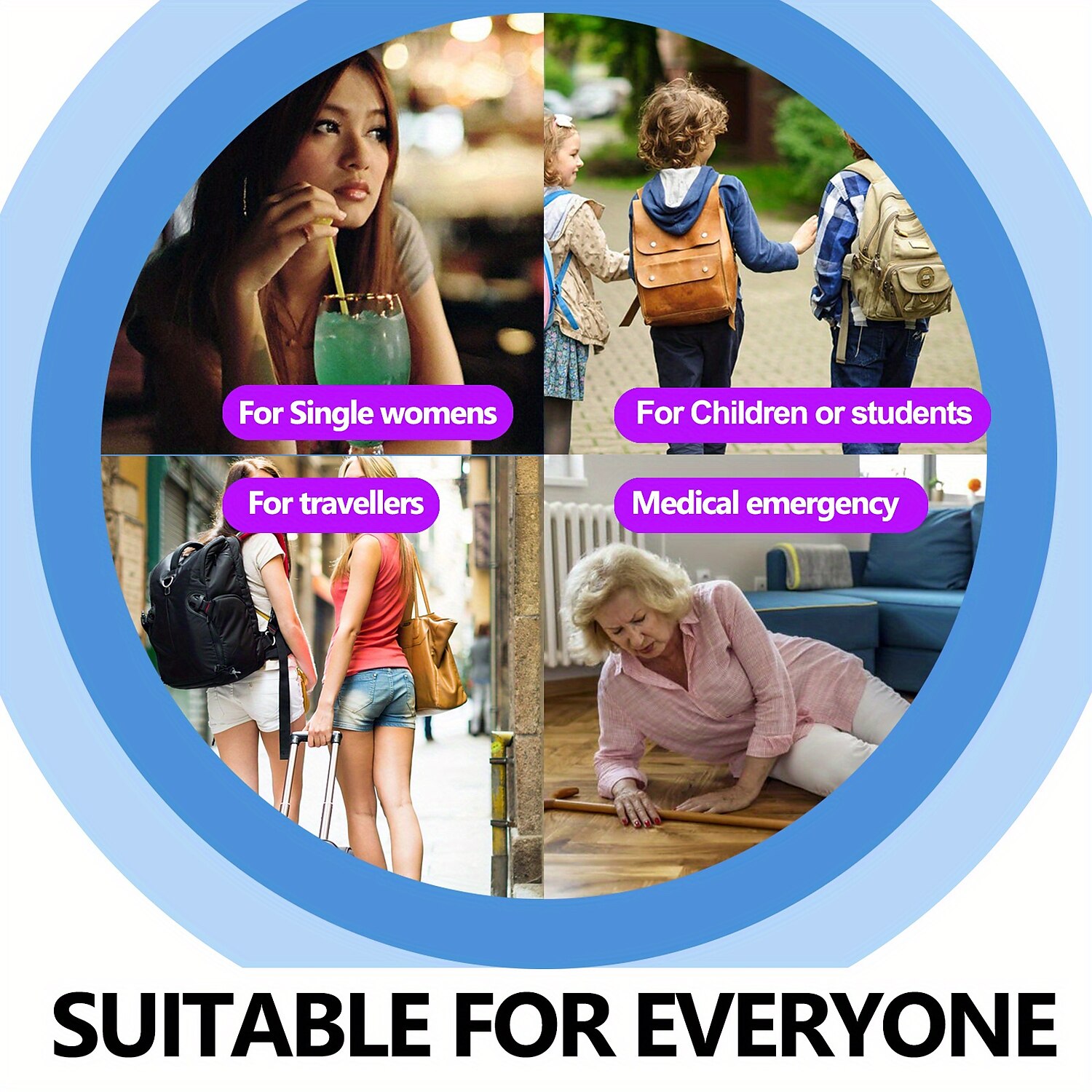 Personal Safety Alarm, 130dB High-frequency Alarm With LED Light For Women Elderly, Suitable For Outdoor Survival And Emergency 2025 - $13.99 –P7