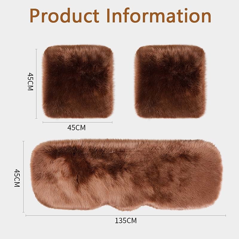 Auto Zitkussen Vacht Hoezen Fiber Faux Wol Mat Lange Plush Universele Vrouwen Warme Auto Zitkussen Winter 2025 - $49.99 –P9