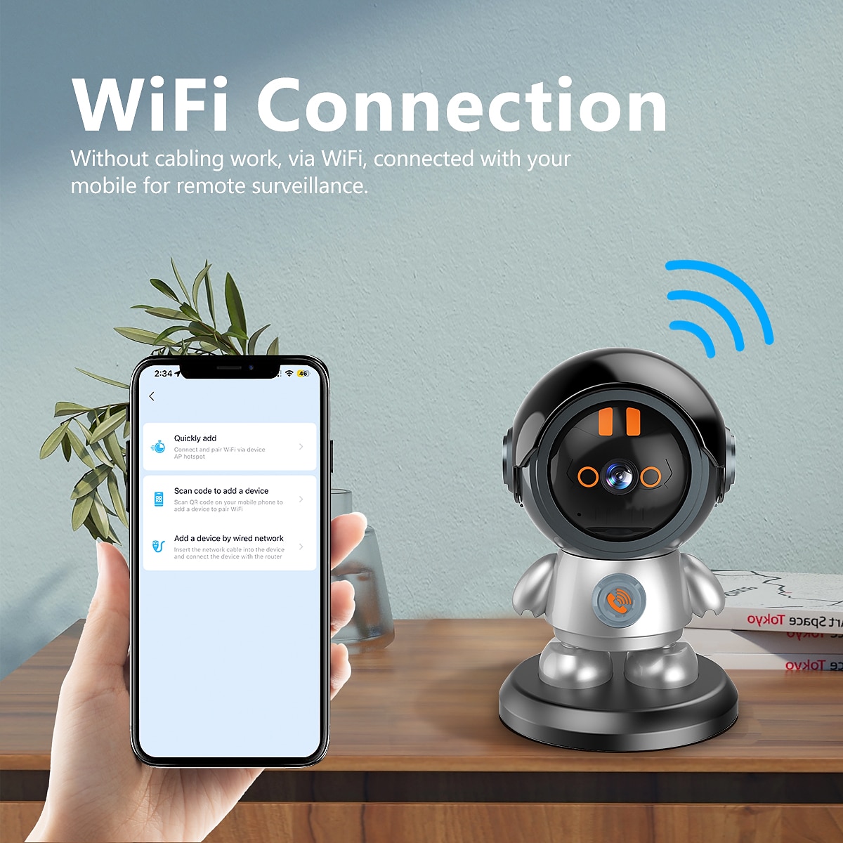 2025年 ワンタッチ人型検出機能付き IP カメラ クラウドストレージ Wi-Fi 双方向オーディオ ナイトビジョン 可聴アラーム  コレクション – $41.99 –P2