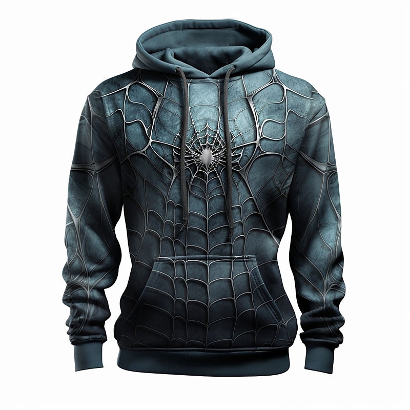 Męskie Graficzny Pająki Bluza z Kapturem Z kapturem Bluzy Bluza z Kapturem Długi rękaw Bluza z kapturem Kaptur Moda Druk 3D Sporty na świeżym powietrzu Święto Urlop Czarny Czerwony Nadruk Przednia 2025 - $31.99 –P4