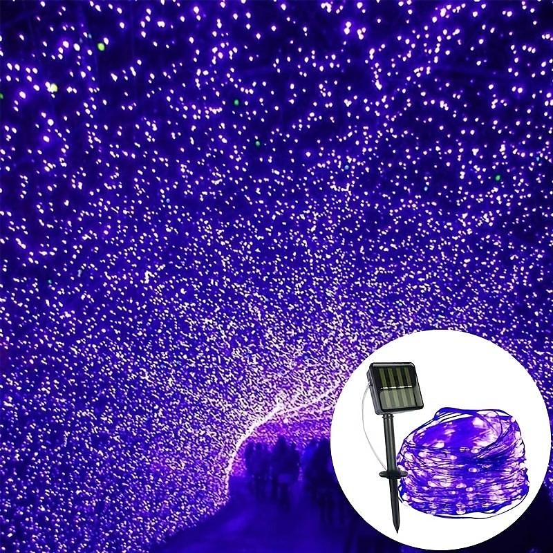 1pcs 50/100/300leds Halloween Solar Lights, Outdoor Fairy Garland String Lights, Waterproof Garden Festoon Lamp, Halloween Yard Patio Party Decoration 2026 - $21.99 –P4