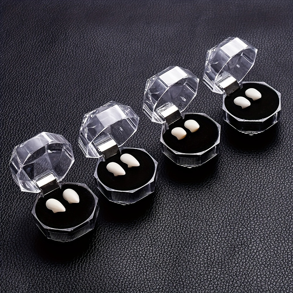 Vampire Fangs White Scary Costume Zombie Dentures Cosplay Costume Accessories Prank Toys Party Props Halloween 2025 - $14.49 –P4