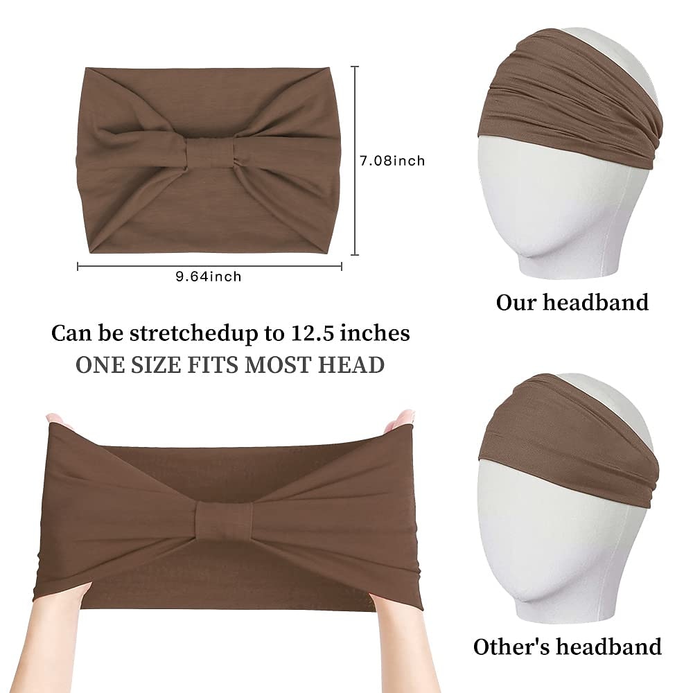 2 buc bentite pentru femei benzi late pentru cap anti-alunecare boho banda de păr pentru femei la modă înnodate antrenament yoga leopard turban împachetări pentru cap 2025 - $14.99 –P4