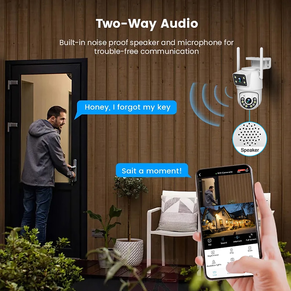 Didseth 4mp wifi ptz camera buiten dual-lens menselijk detecteren nachtzicht beveiliging cctv vedio surveillance ip camera 2025 - $52.99 –P8