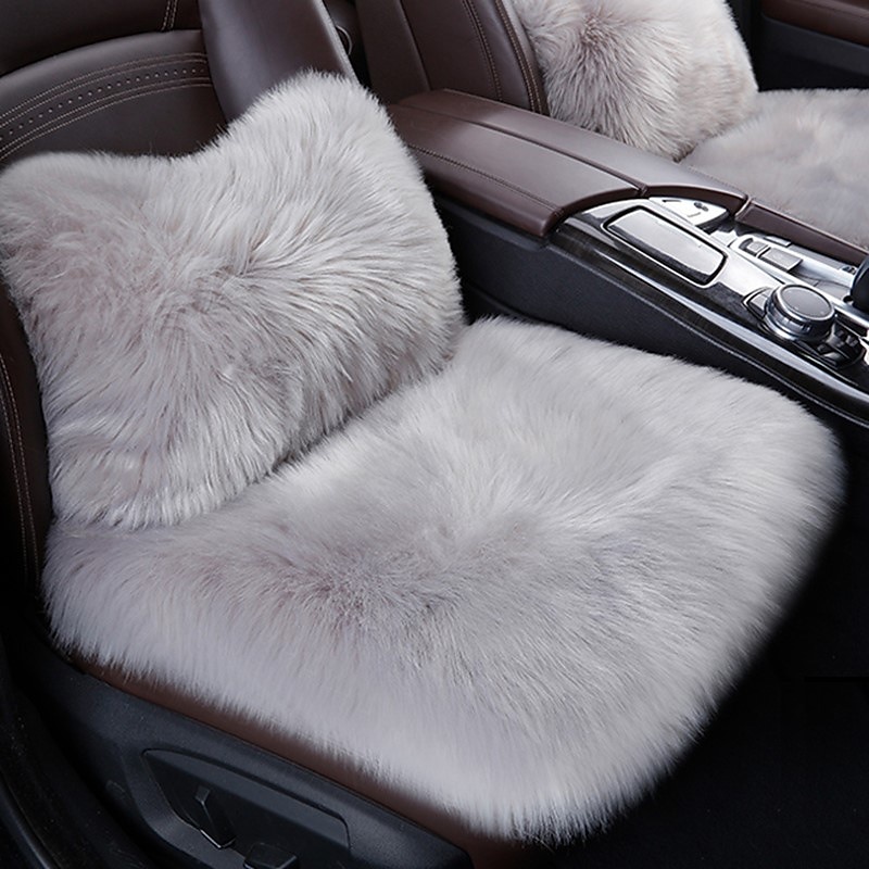 coussin de siège de voiture housses de siège de voiture en fourrure tapis en fausse laine coussin de sièges auto longue peluche tapis de sièges chauds d'hiver coussin chaud universel pour femmes de 2025 ? $49.99 –P1