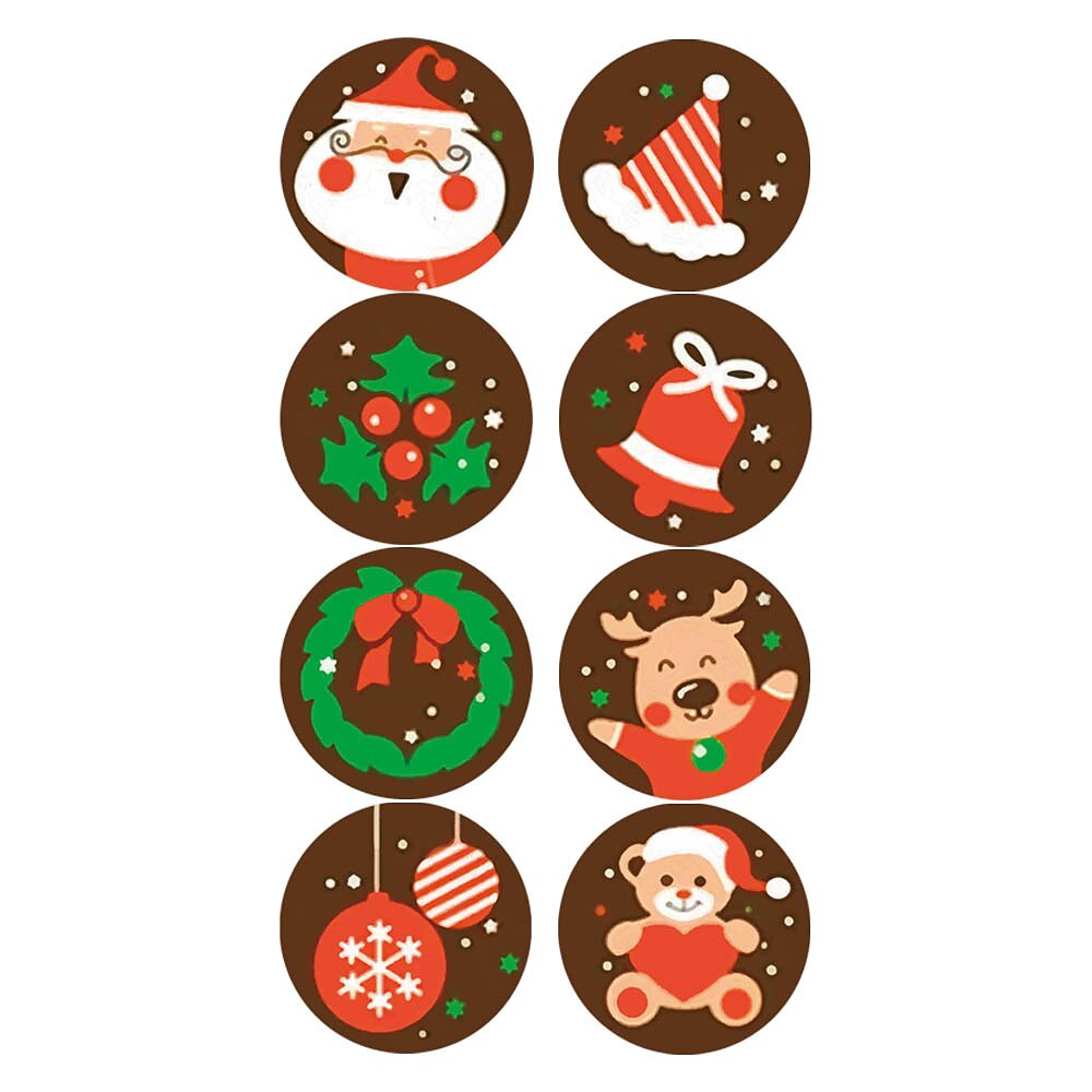 500 stks/pak 1 inch vrolijk kerstfeest stickers kerstboom elanden snoep zak afdichting sticker kerstcadeaus doos label nieuwjaar 2025 - $6.49 -P5