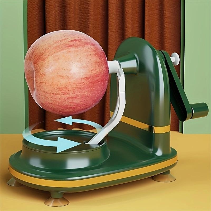 pelapatate rotante automatico per frutta, tagliamele con lame in acciaio inox con affettamele, gadget da cucina del 2025 a $25.99 –P1