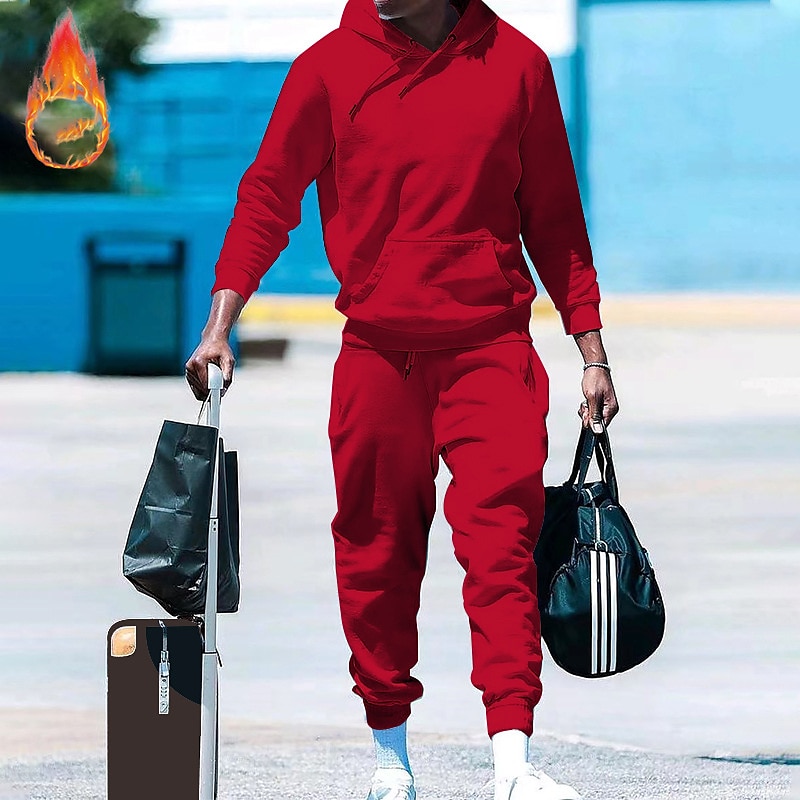 Men's Tracksuit Sweatsuit 2 Piece Athletic Long Sleeve Thermal Warm Breathable Moisture Wicking Fitness Running Jogging Sportswear Activewear Solid Colored Black White Yellow 2025 - $25.99 –P5