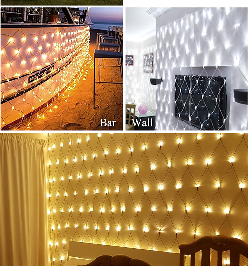 Elegant Wedding Reception Party 1.5*1.5M 3*2m LED String Christmas Net Lights Garland Mesh Fairy Landscape Light Street Wedding Xmas Decoration Lamp 2025 - $11.49 –P5