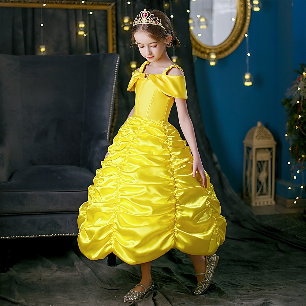 Sagolikt Prinsessa Söt Blommaflickaklänning Temafestdräkt Tyllklänningar Cosplay for Flickor Barn Karnival Maskerad 2026 - $48.99 –P6