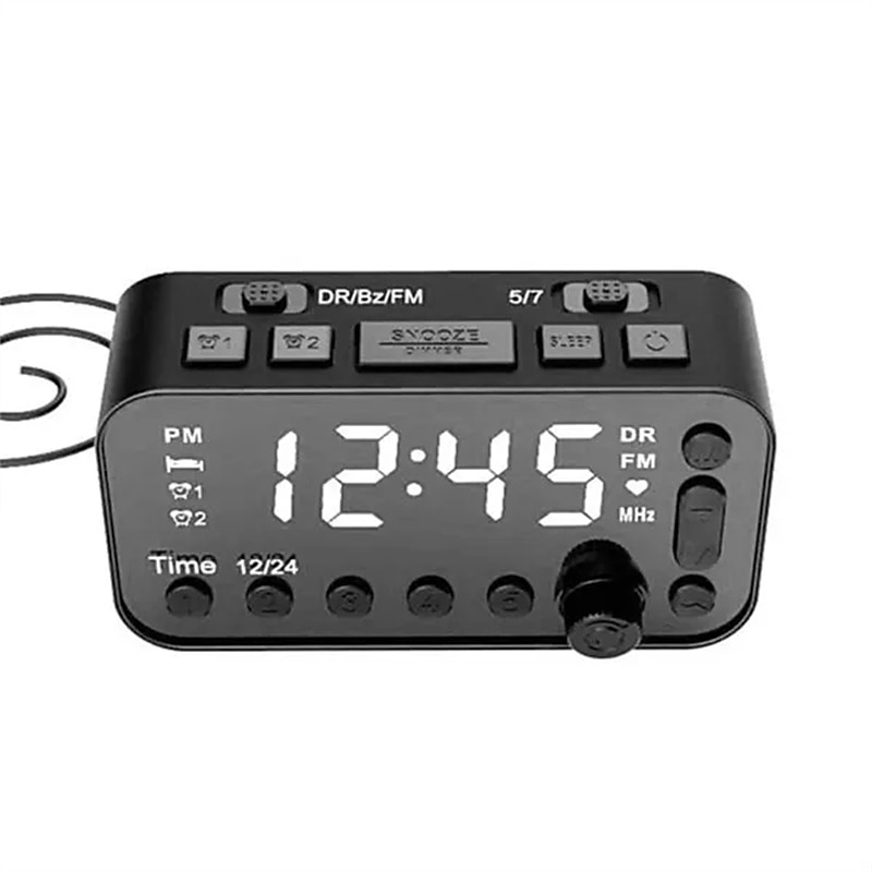 Digital Alarm Clock DAB/FM Radio Backup Dual Alarm Settings Jumbo Screen Display Electronic Desktop Clock with Snooze Function 2025 - $61.99 –P5