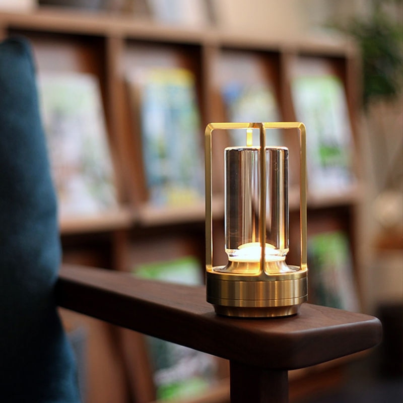 Candeeiro de mesa recarregável sem fio LED retro bar lâmpadas de mesa de metal toque dimmer luz noturna tri-cores para restaurante quarto bar hotel luzes de decoração de casa de 2025 por $53.99 –P4
