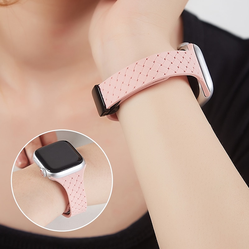 Cinturino sportivo Compatibile con Cinturino dell'Apple Watch 38mm 40mm 41mm 42mm 44mm 45mm 49mm Elastico Robusto Chiusura magnetica Silicone Cinturino di ricambio per iwatch Ultra 2 Series 9 8 7 SE del 2025 a $11.99 -P6
