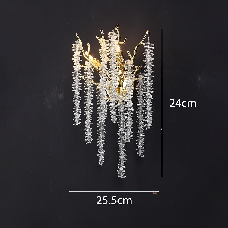 απλίκα τοίχου led κρυστάλλινο ρυθμιζόμενο 25/40cm g9 μινιμαλιστικό φωτιστικό τοίχου φωτιστικό εσωτερικού χώρου για κρεβατοκάμαρα σαλονιού 110-240v 2026 - $235.89 –P7