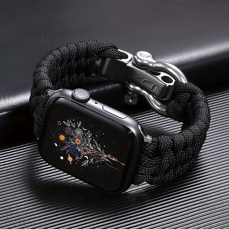 1 pacote Corda trançada artesanal Compatível com Pulseira Apple Watch 38mm 40mm 41mm 42mm 44mm 45mm 49mm Entrançado Elástico Ajustável Tecido pulseira de substituição para iwatch Ultra 2 Series 9 8 7 de 2025 por $12.99 –P3