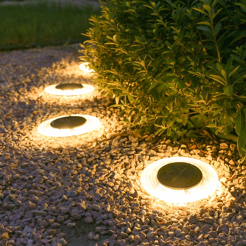 Solar-Untergrundleuchte, 28 LEDs, wasserdicht, für den Außenbereich, Rasenleuchte, Deckleuchte, in den Boden eingelassene Solar-Terrassenlampe, LED-Garten, Hof, Rasen, Gehweg, Dekor, Solar-Wandleuchte 2025 - $15.99 –P9