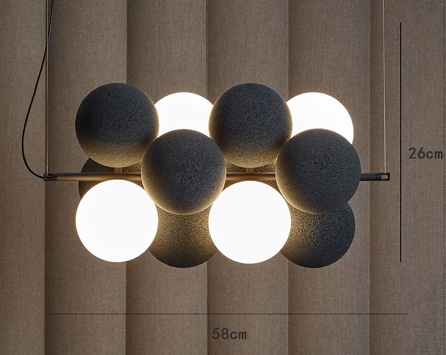 LED suspension 10 lumières verre globe lustre lumière moderne noir rose lustres pendentif luminaire vintage globe boule plafond encastré luminaire 110-240v de 2025 ? $499.99 –P6