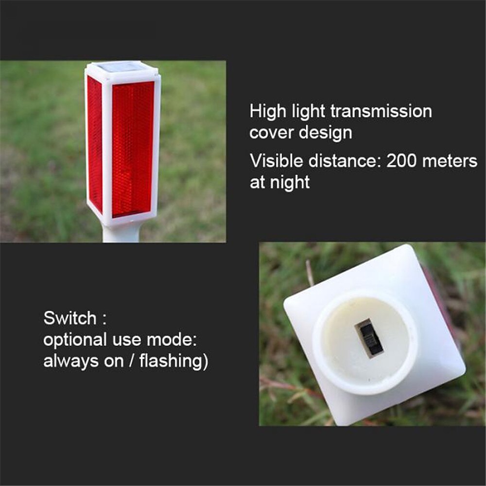 outdoor zonne-wegversperring lamp 1/5pcs benchmark licht waarschuwingslicht verkeersweg obstakel aangegeven licht gazon led stroboscooplamp signaal lig 2025 - $18.49 –P4
