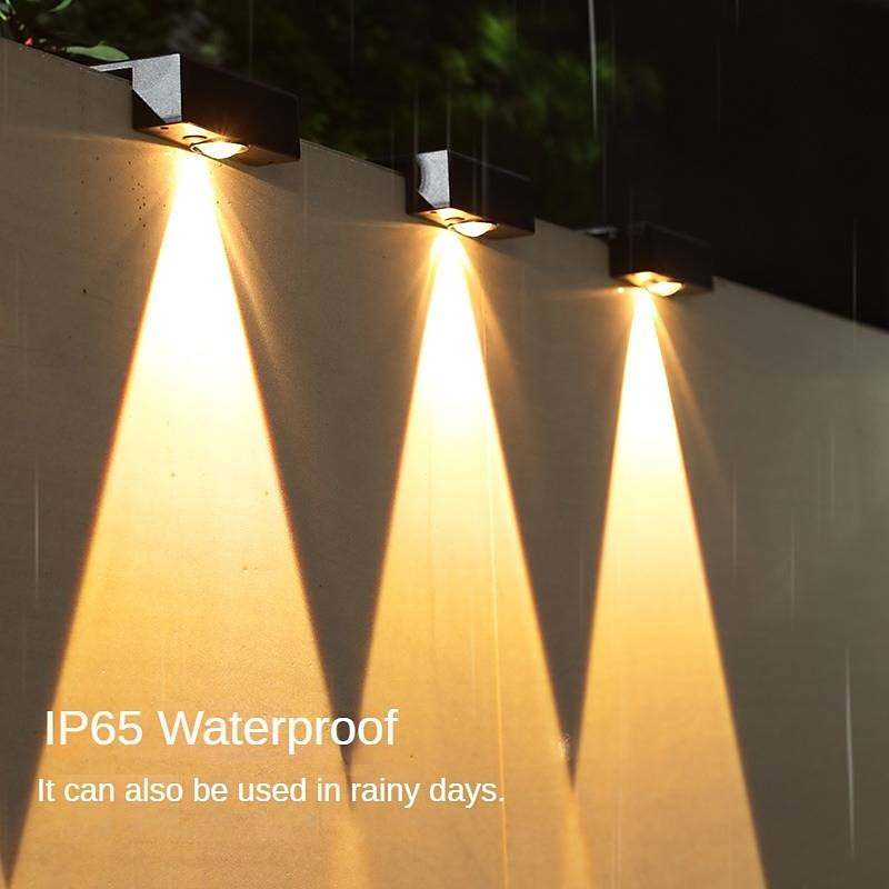 Solar Wall Wash Light RGB/Warm Lighting Outdoor Waterproof High Brightness Solar Wall Lamp Garden Yard Balcony Fence Garage Porch Wall Decoration 1/2/4pcs 2026 - $23.99 –P5