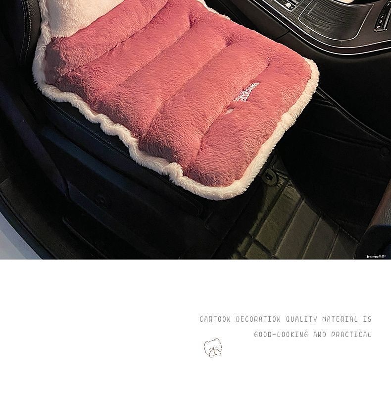 Car Seat Cushion Winter Plush Seat Cushion Universal Car Cushion Winter Car  Pig Cartoon Increase Height And Warmth, Home Stool Warm Cushion - Temu