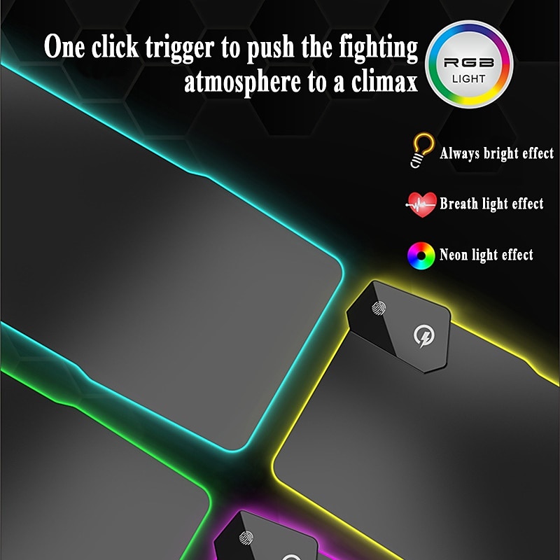 Wireless Charging Mouse Pad Gamer Mousepad Oversized RGB Luminous Desk Mat Computer Laptop Keyboard Non-slip Glowing LED Cushion 2025 - $47.99 –P5