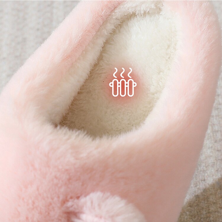 papuci de pisică de pluș pentru femei - papuci confortabili de interior cu blană, cu urechi drăguțe și broderie pentru îmbrăcăminte de iarnă acasă 2025 - $18.99 –P3