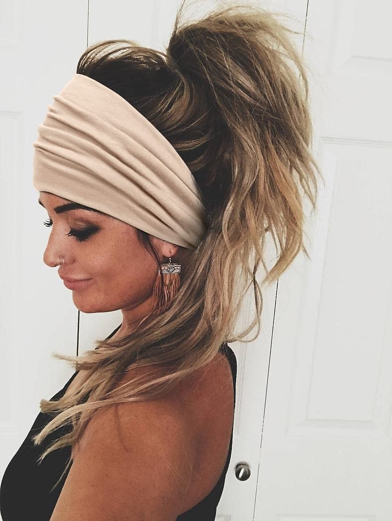 2 buc bentite pentru femei benzi late pentru cap anti-alunecare boho banda de păr pentru femei la modă înnodate antrenament yoga leopard turban împachetări pentru cap 2025 - $14.99 –P1