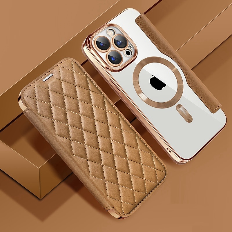Handyhülle für iPhone 16e Apple AirTag iPhone 16 iPhone 15 Pro Max Plus 14 13 12 11 Wallet Case mit Magsafe transparentem Kartensteckplatz Retro TPU PU-Leder 2025 - $21.99 –P5