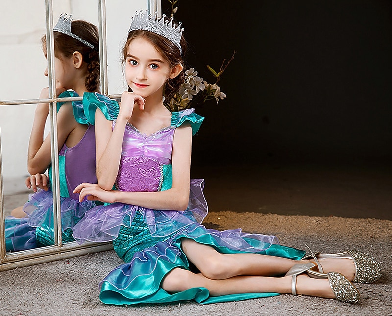 Sirène Sirène Princesse Aqua Robe Costume de soirée à thème Cosplay for Fille Enfant Carnaval Mascarade de 2026 ? $38.99 –P3