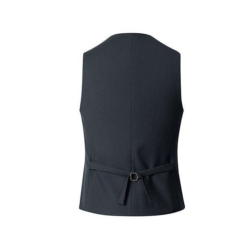 Herr Väst Företag Dagliga kläder Fest / afton Mode Grundläggande Vår & Höst Lappverk Polyester Bekväm Slät Enkelknäppt V-hals Normal Svart Rubinrött Marinblå Grå Väst 2025 - $17.99 –P4