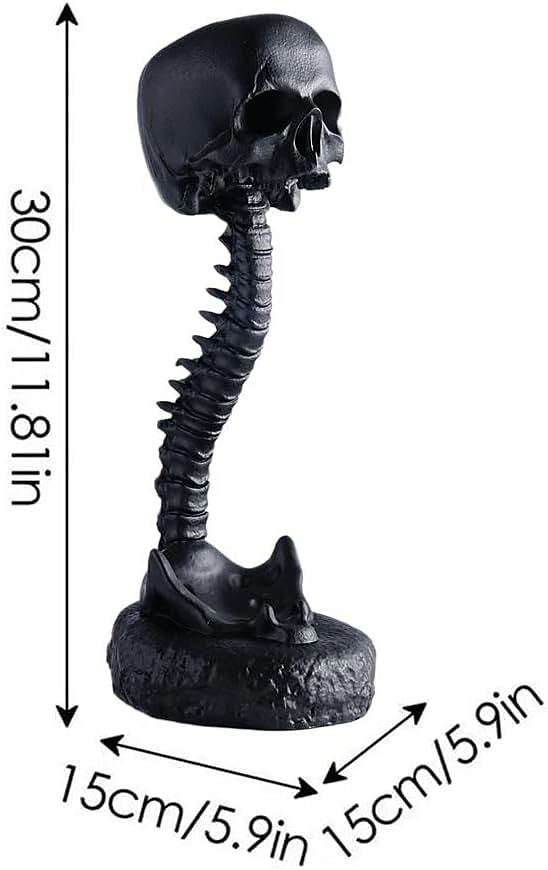 Halloween Skull Planter & Spine Stand, Resin Skull Head Flower Succulent Cactus Planter Pots,or Home Office Desk Decorations Halloween Scene Statue Sculpture Decorations 2025 - $26.99 –P4