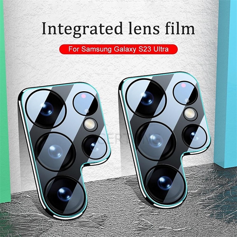 [2+2Pack] Screen Protector + Camera Lens Protector For Samsung Galaxy S24 Ultra Plus S23 S22 S21 S20 Ultra Plus FE S10 Note 20 Ultra 10 Plus Note 10 Plus Tempered Glass 9H Hardness Anti-Fingerprint 2025 - $12.99 –P7