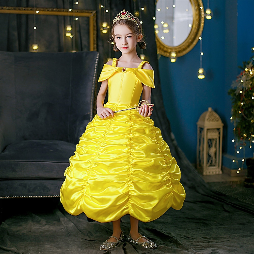Sagolikt Prinsessa Söt Blommaflickaklänning Temafestdräkt Tyllklänningar Cosplay for Flickor Barn Karnival Maskerad 2026 - $48.99 –P5