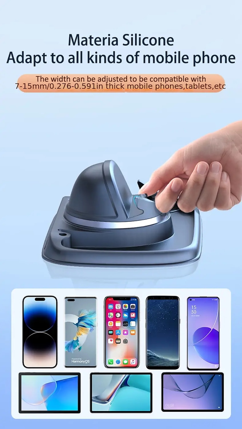 Multifunctional Car Phone Holder, 360-degree Rotating Dashboard Mobile Phone Holder, Car Navigation Anti-slip Holder, Suitable For Car Dashboard Anti-slip Mat Suitable For All Phones 2025 - $22.99 –P8