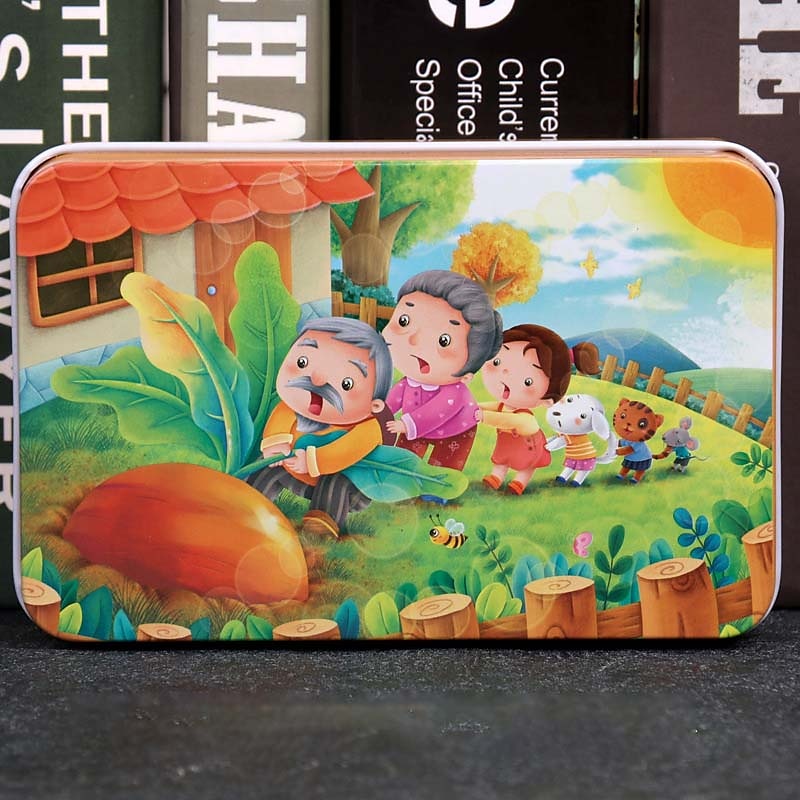 drewniane puzzle puzzle dla dzieci 60 sztuk żelaznego pudełka puzzle dla przedszkola wczesna edukacja drewniane zabawki 2025 - $27.99 –P19