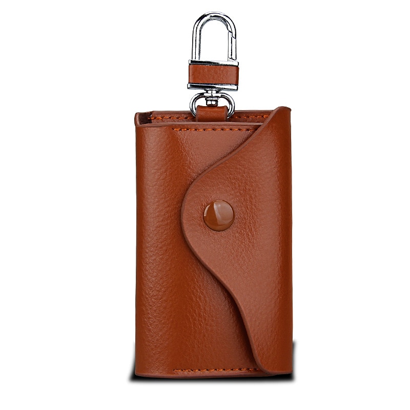 Men's Genuine Leather Key Case Keychain Wallet Credit Card Holder Money  Clip Purse Keyrings