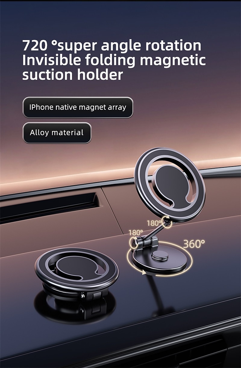 magnetische autotelefoonhouder universele vent magsafe ring auto mountfit voor iphone 14 13 12 pro plus mini magsafe case alle telefoons 2025 - $19.99 –P6