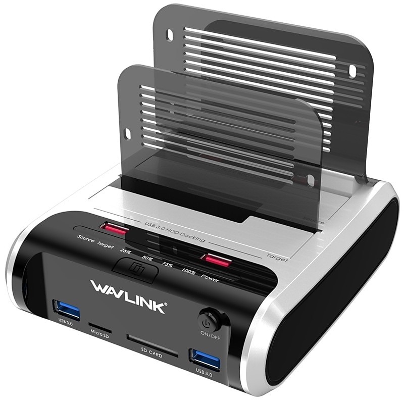 Docking station per disco rigido esterno dual bay da USB 3.0 a SATA per 2.5 & HDD/SSD SATA i/ii/iii da 3,5 con clone offline e lettore di schede hub a ricarica rapida che supporta uasp & fino a 2 x 10 del 2025 a $118.99 –P5