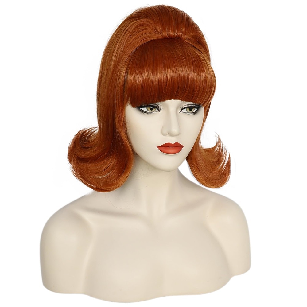 Parrucca Ginger per Donne Parrucca Corto a Flip Anni '60 Parrucca Beehive Sintetica Costume di Carnevale Parrucche di Halloween del 2026 a $21.99 –P10