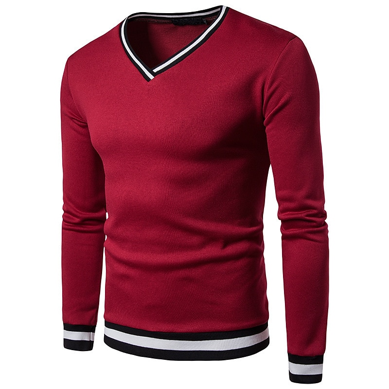 Per uomo Felpa Pullover Maglione Maglione A coste Maglia Standard Taglio attillato Lavorato a maglia Banda A V Contemporaneo moderno Ufficio Da tutti i giorni Abbigliamento Autunno inverno Nero Bianco del 2026 a $22.99 –P8
